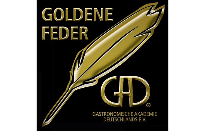 Aufkleber Goldene Feder